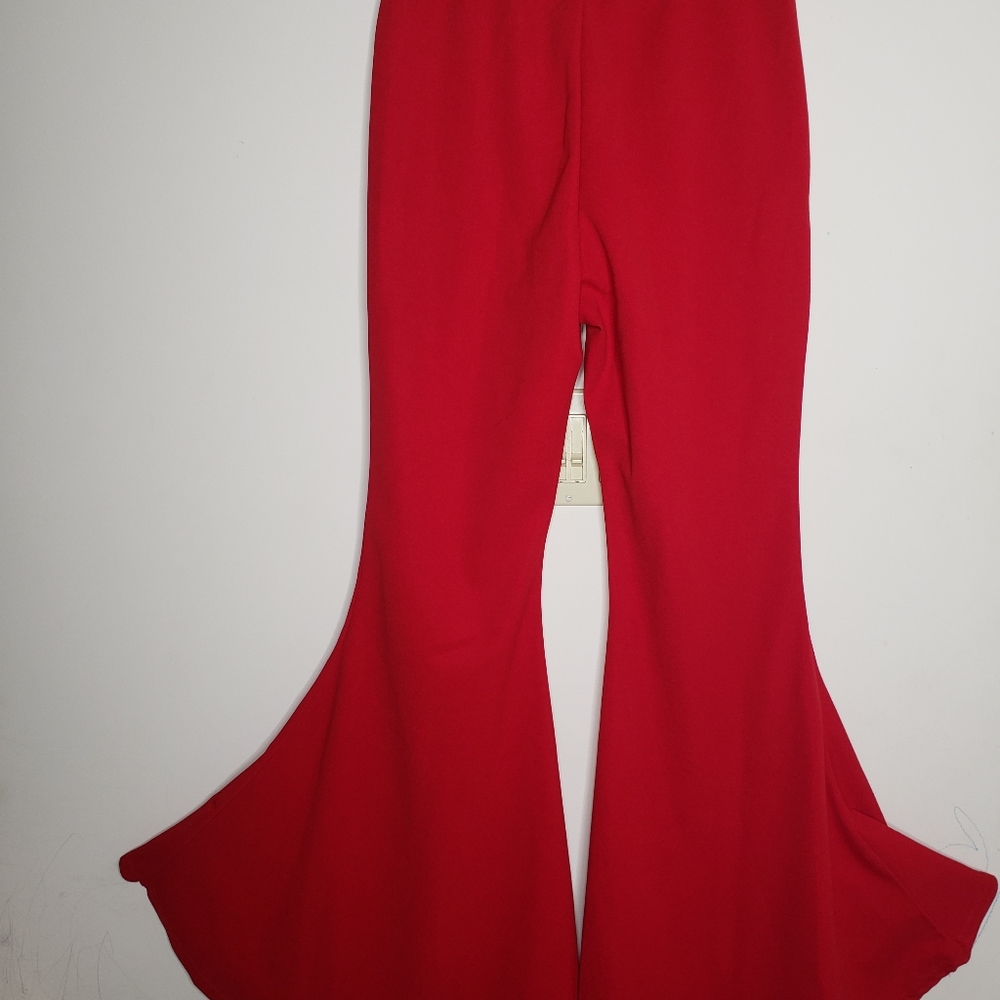 Red Flared Pants - Picture 7 of 13